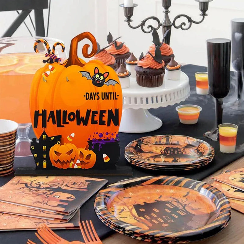 Hölzerner Adventskalender für Halloween