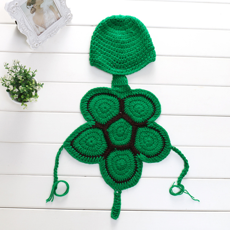 Häkelkostüm Schildkröte für Neugeborene – Baby Fotokleidung