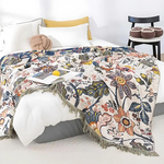 Elegant Reversible Blanket with Floral Motif for Any Room