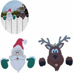 Weihnachtszaun Dekoration mit festlichem Motiv