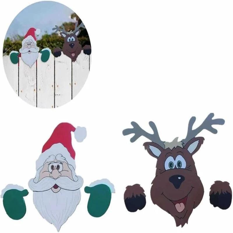 Weihnachtszaun Dekoration mit festlichem Motiv