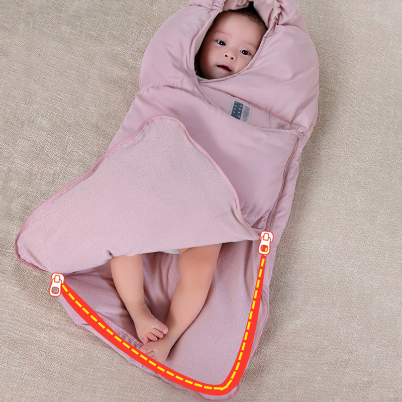 Schlafsack für Babys im Kinderwagen – Warmer Fußsack mit Kapuze