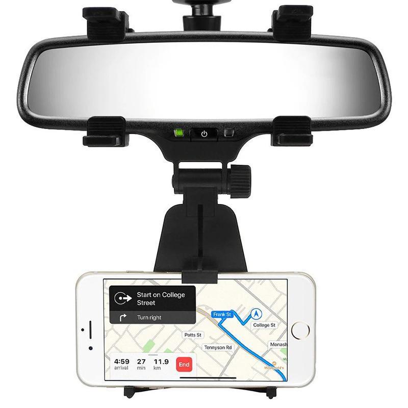 Praktische Smartphone-Halterung für den Rückspiegel im Auto