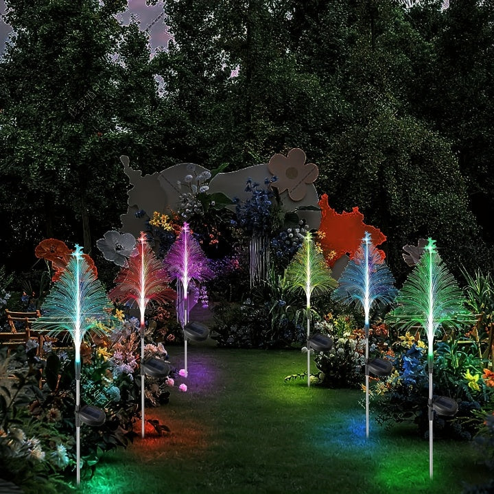 Lichtgarten Solarset – 3 Solarbetriebene LED Gartenlichter mit Farbwechsel