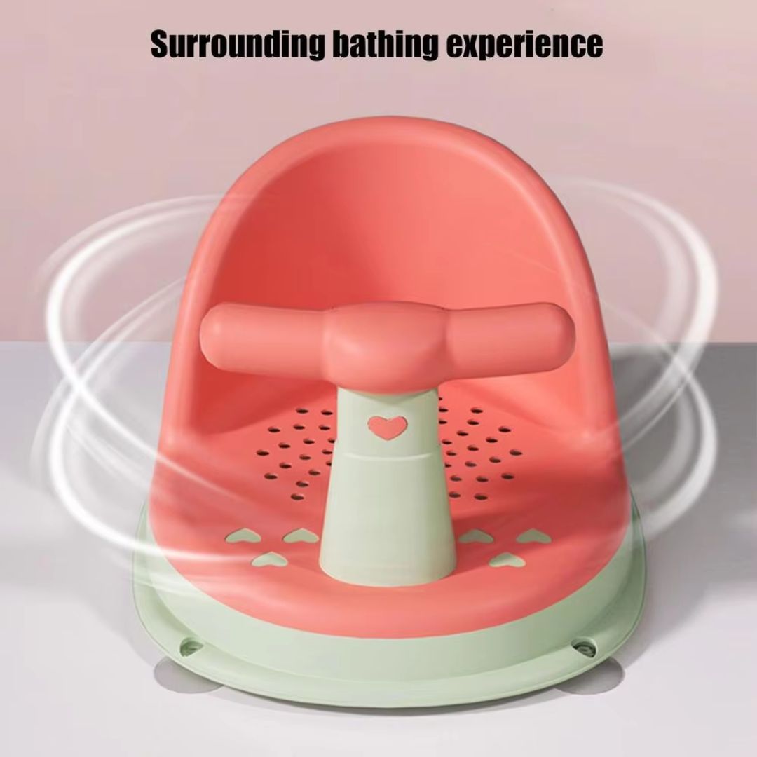 Baby Badesitz mit Griff – Rutschfester und drehbarer Wannensitz