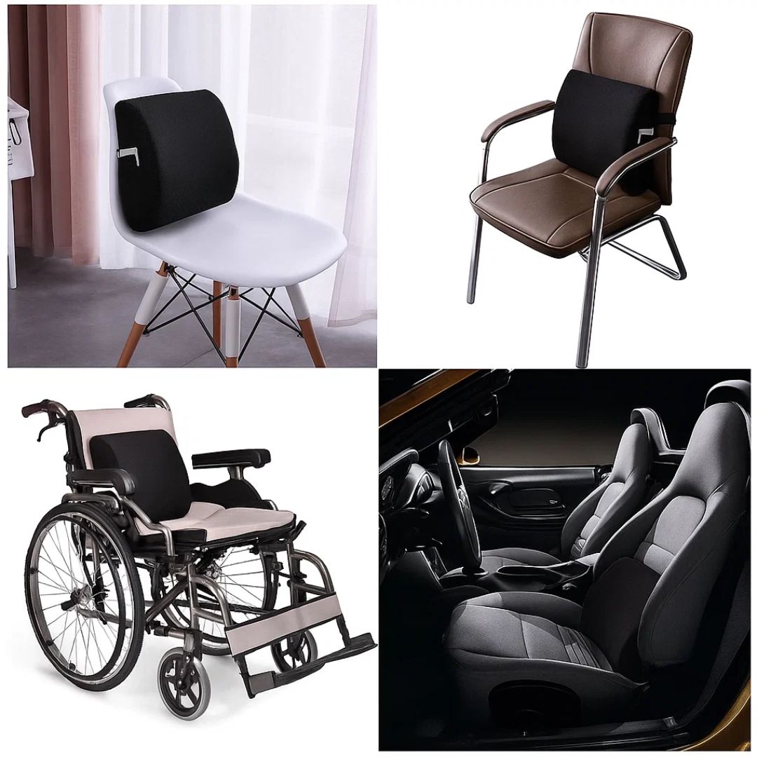 Autositze Lumbar Unterstützungskissen - Gedächtnisschaum - Atmungsaktives Netz - Ideal für Reisen und lange Fahrten