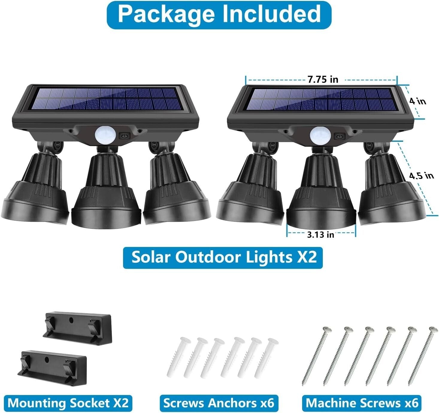 Solar Außenflutlicht mit Bewegungssensor für Sicherheit