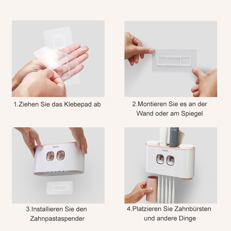 Intelligenter Zahnbürstenhalter und Zahnpastenspender Set | CleanaCare
