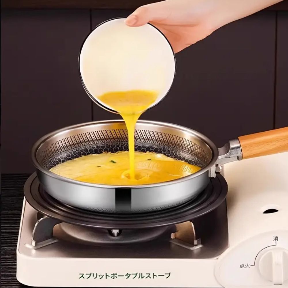 Edelstahlpfanne mit Ergonomischem Griff für Perfektes Kochen