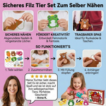 Selbst nähen Set für sichere Filztiere