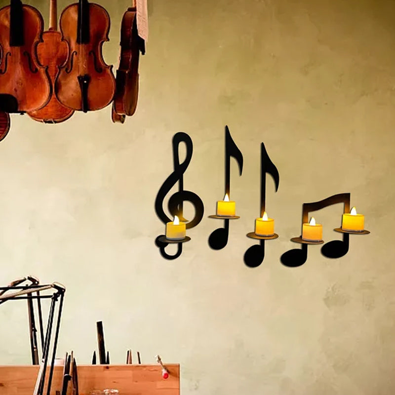 Wandlicht mit schwarzer Musiknote