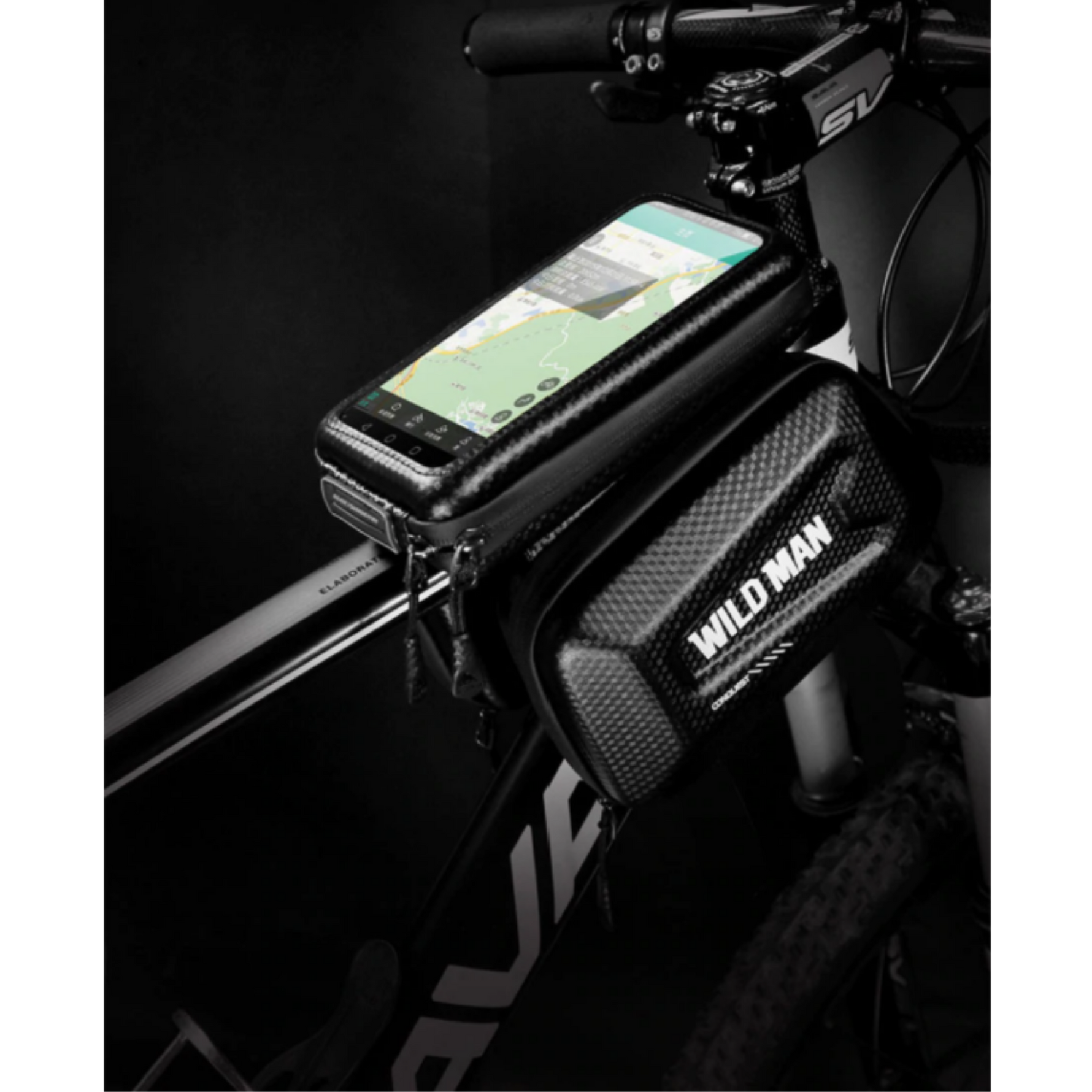 Fahrradrahmen Tasche mit Smartphone-Fenster – Wasserdicht und Robust