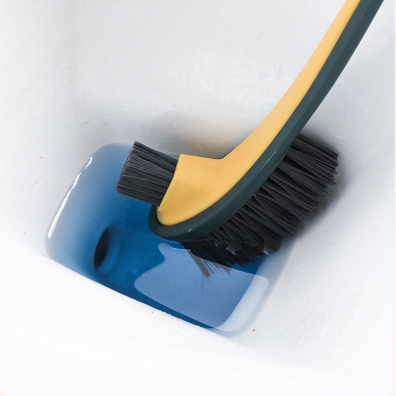Zweiseitige Toilettenreinigungsbürste mit Flockung