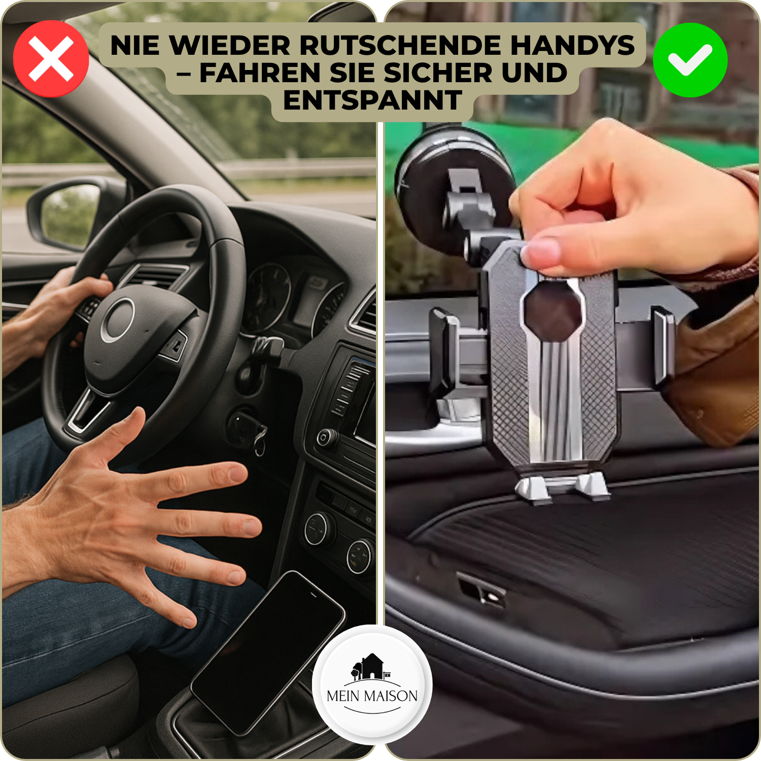 Auto Smartphone Halterung | Starker Halt & 360° Flexibilität