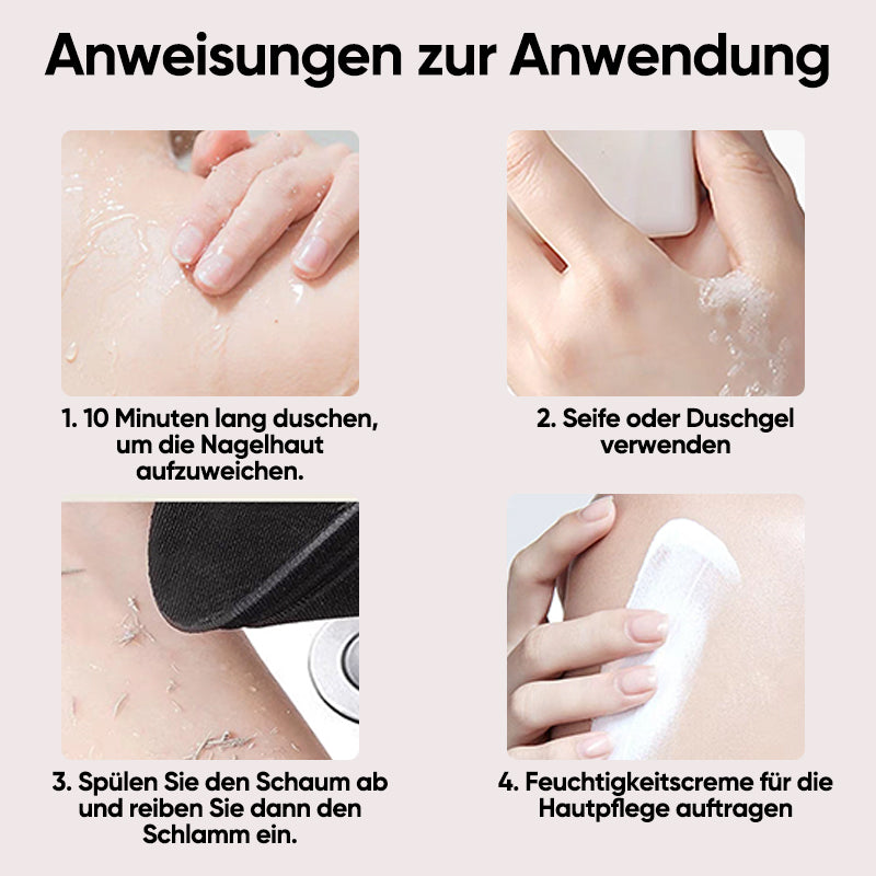 Schwarzes Silikon-Badewerkzeug