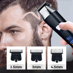 Precision Hair Trimmer with Digital Display and Ergonomic Design