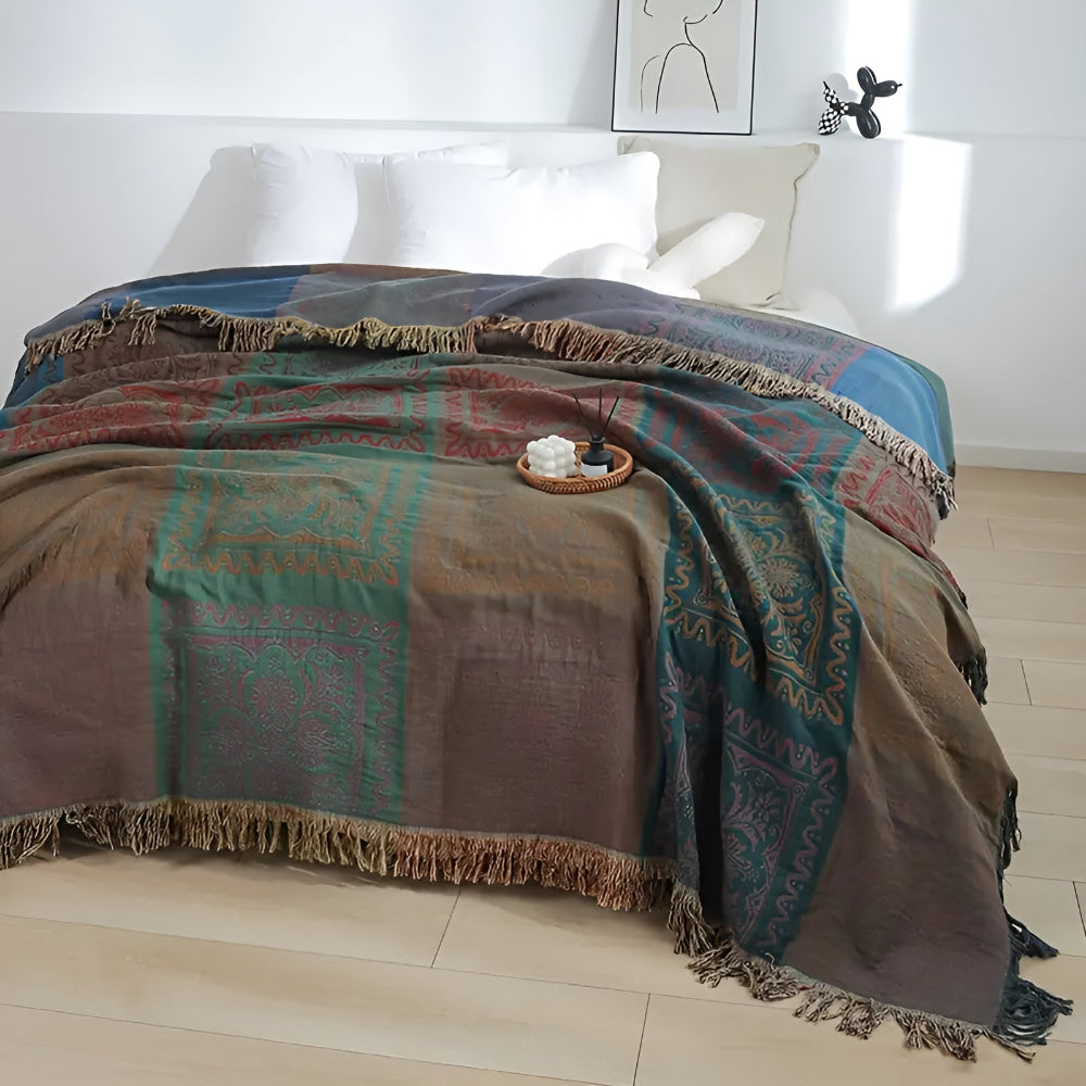 Boho-Quastendecke für ein gemütliches Zuhause