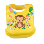 Wasserdichtes Baby-Lätzchen mit Auffangschale – Buntes Design für Essen