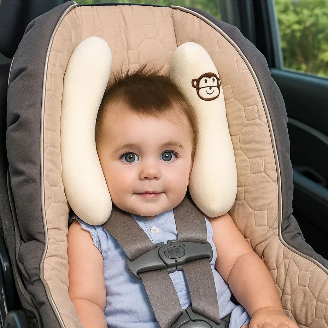 Kopfschutzkissen für Babys – Schockabsorbierendes Bananakissen – Atmungsaktiv – Sicherheitshebehilfe für Kinderwagen und Kleinkinder