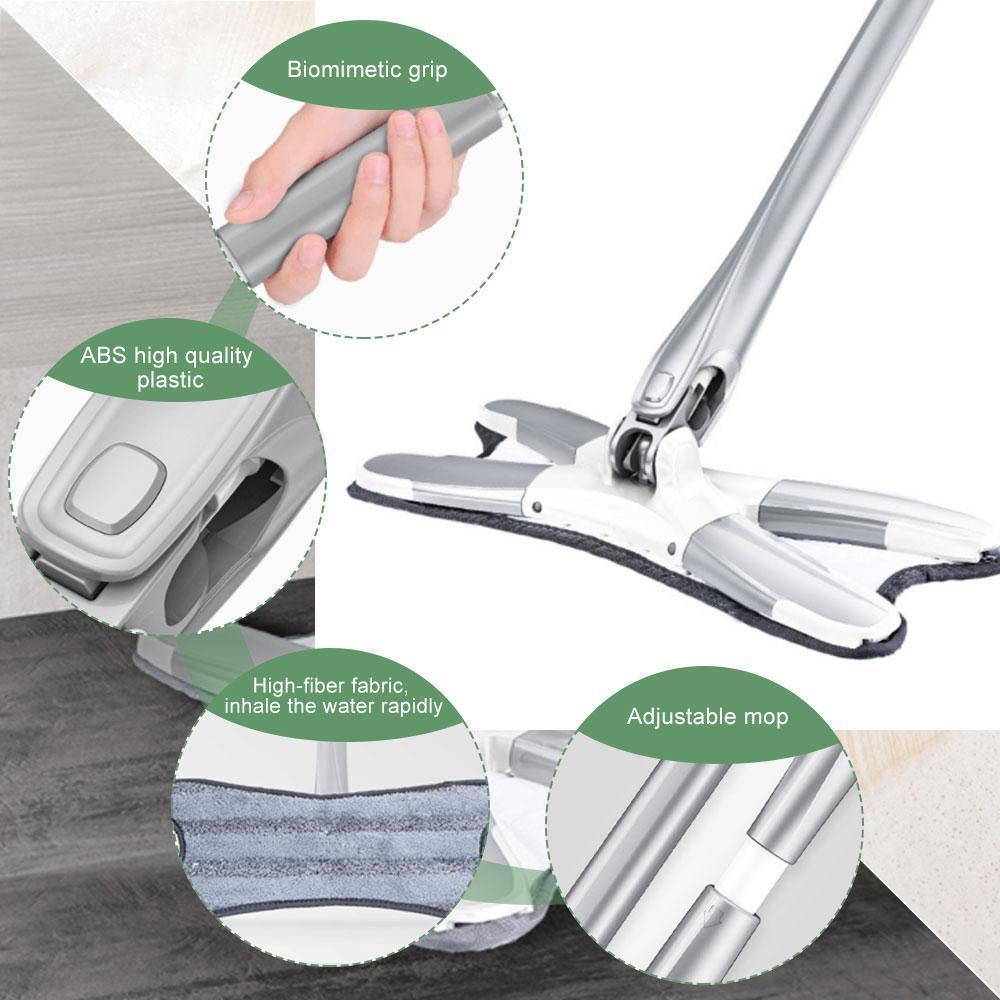 Flexibler X-förmiger Tischmopp mit Drehfunktion
