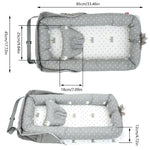 Faltbares Babybett mit Kissen – Tragbares Design für unterwegs