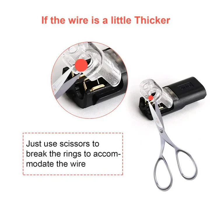 Schnellverbindungsstecker für Kabel – 50 Stück Set ohne Abisolieren