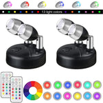 SmartLight Duo | 2er-Set kabellose LED-Leuchten mit Fernbedienung | RGB-Farbwechsel & Timer | Flexibel für kreative Akzente