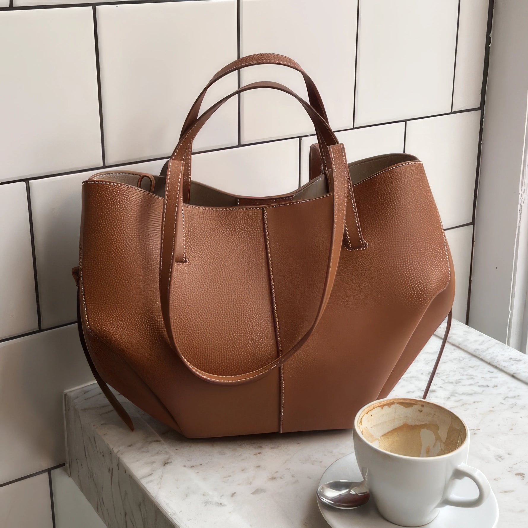 Elegant shoulder bag with generous storage space