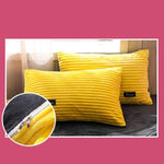 Cozy Corduroy Velour Duvet Cover Set for Winter