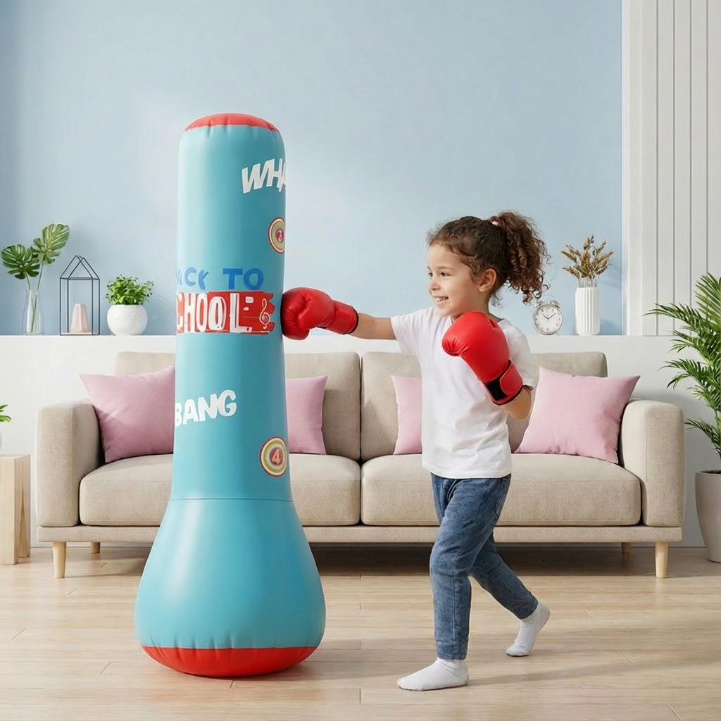 Boxsack für Kinder – Aufblasbar und mit Wasser gefüllt