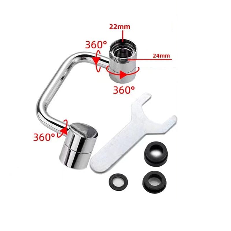 FlexiFlow - Innovative 1080° Swivel Faucet for Effortless Water Direction