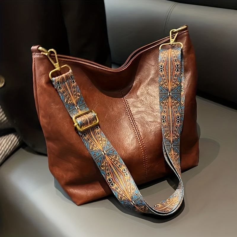 Städtische PU Umhängetasche – Weiße Messengerbag mit Reißverschluss