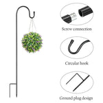 Elegant Garden Hook Made of Robust Metal | 76 cm | Black