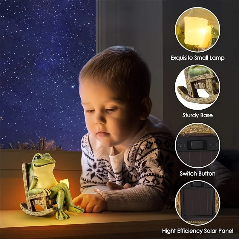 Solarbetriebenes Froschlicht für Garten und Zuhause | Wetterfest und dekorativ