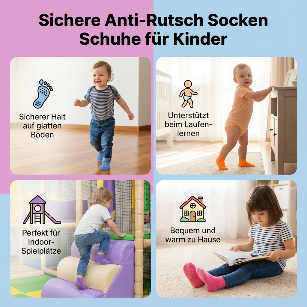 Rutschfeste Socken-Schuhe für Kinder – Sicherer Halt und Komfort