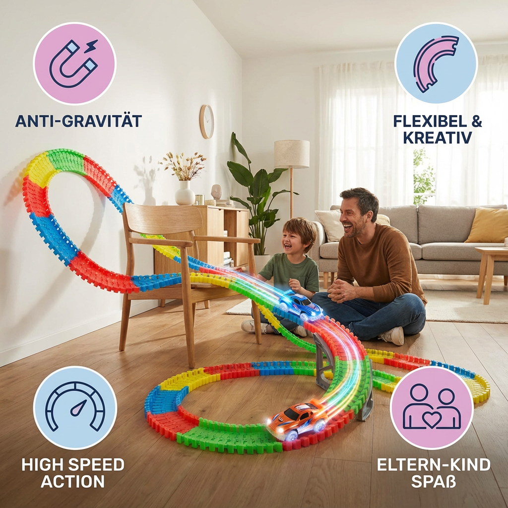 Flying Race Track for Kids - Endless Driving Fun!