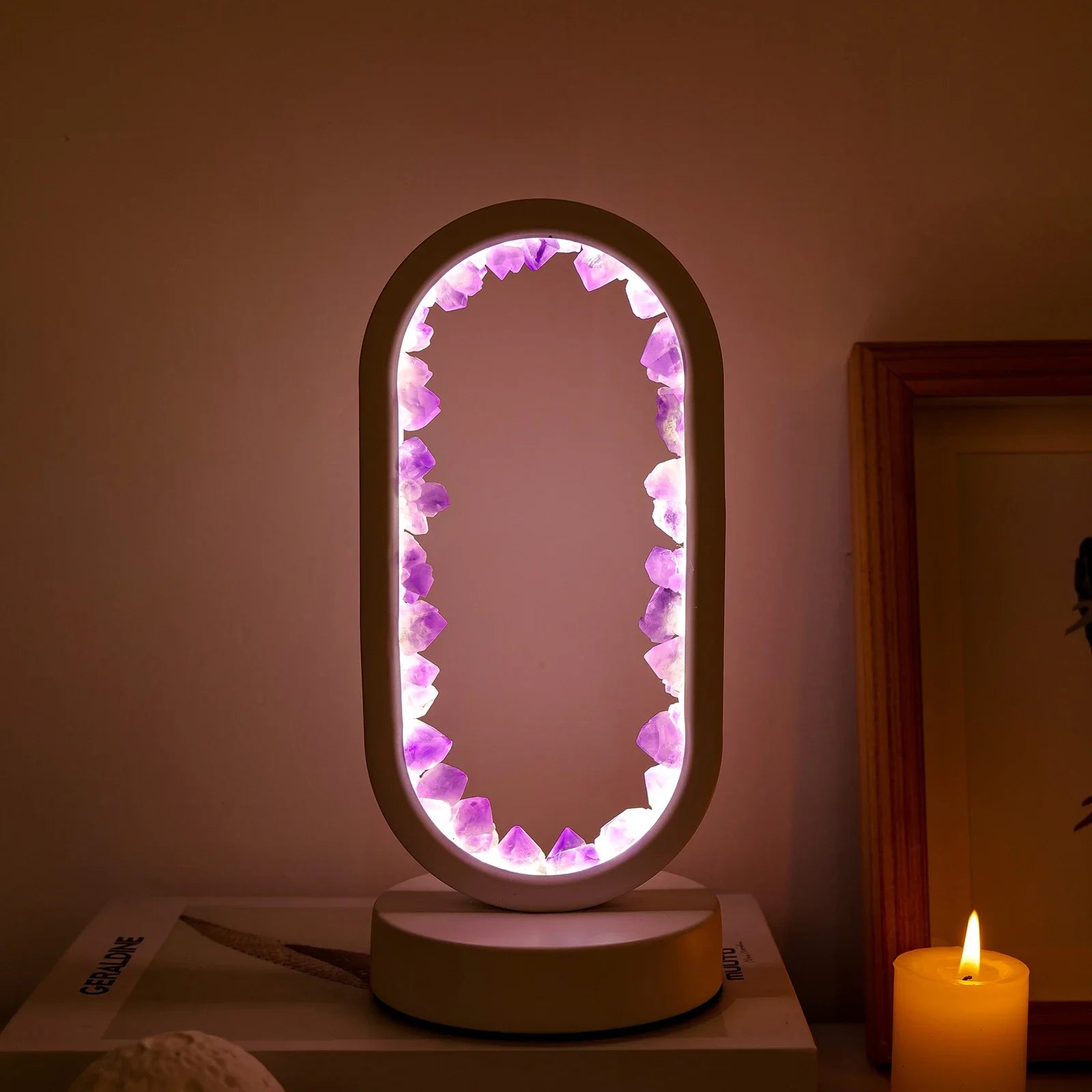 Handgefertigte Amethystlampe für Entspannung und Ruhe – CrystalGlow
