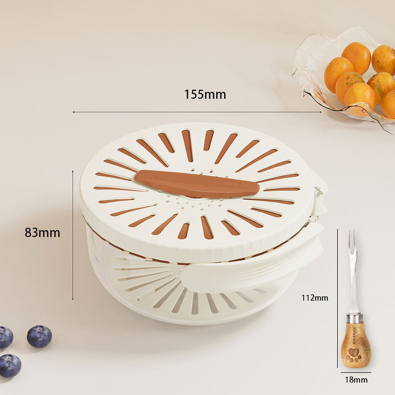 2-in-1 Drainer and Storage Basket – Easy Washing & Storing of Fruits and Vegetables