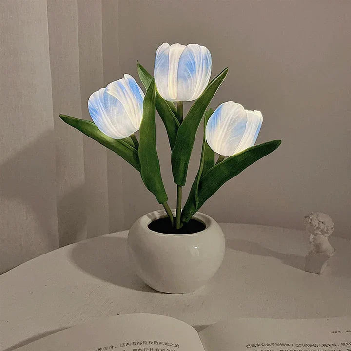 Elegante LED-Tischlampe mit Keramiktopf – Gemütliches Licht