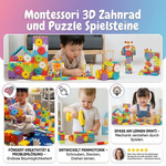 3D Zahnradspiel und Puzzle-Steine nach Montessori-Methode
