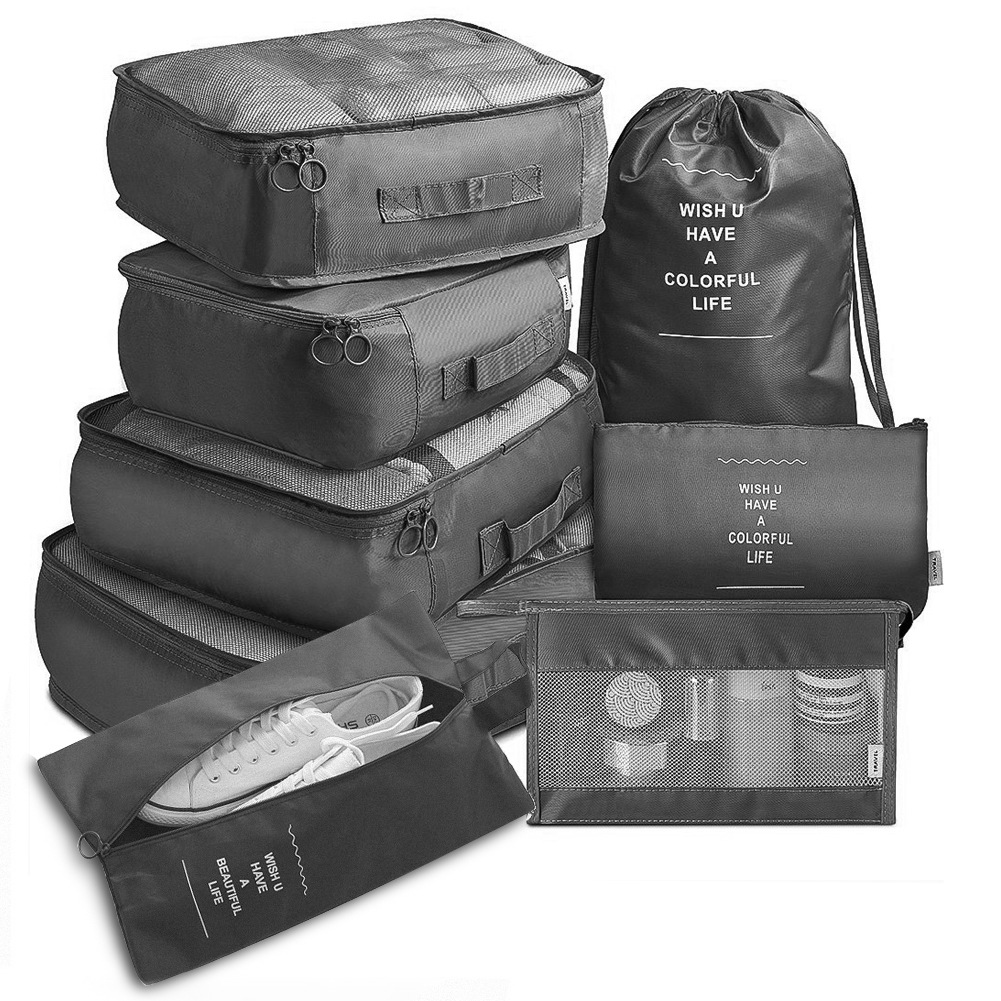 8-teiliges Reise-Set – Gepäcktrennungen & Organisationswürfel