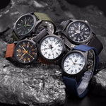 Robuste Armbanduhr mit Nylonarmband – Wasserdicht und Stoßfest