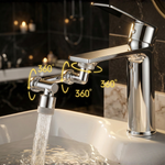 Drehbarer Wasserhahnaufsatz mit 1080° Beweglichkeit und zwei Sprühmodi