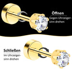 Ohrstecker mit flacher Rückseite