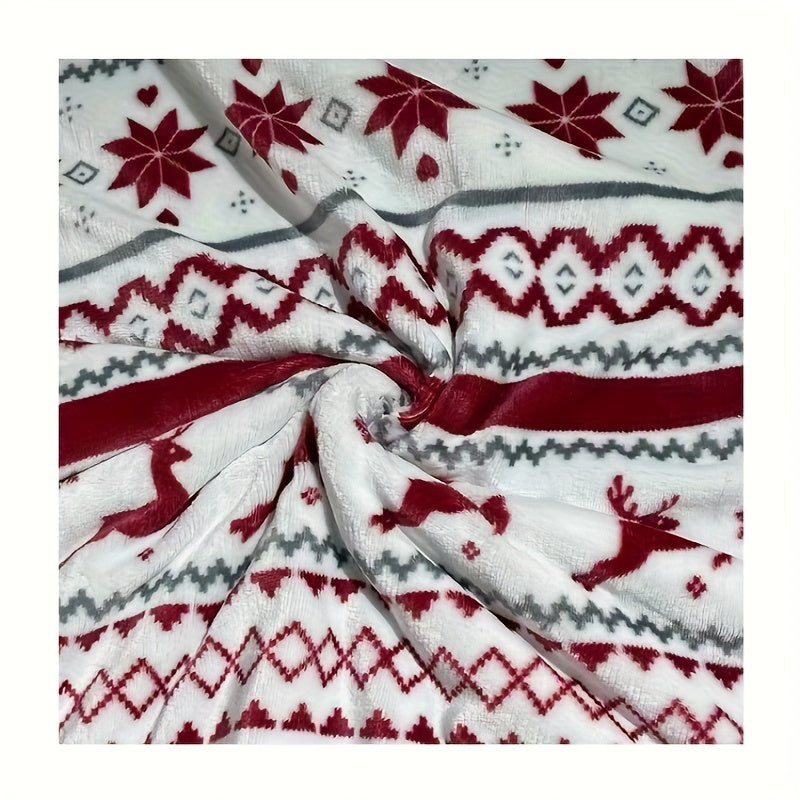 Festive Sherpa Blanket for Cozy Christmas Evenings