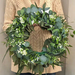 Eucalyptus Bliss | Handmade Eucalyptus Wreath with Flowers | Perfect Decoration for Any Occasion