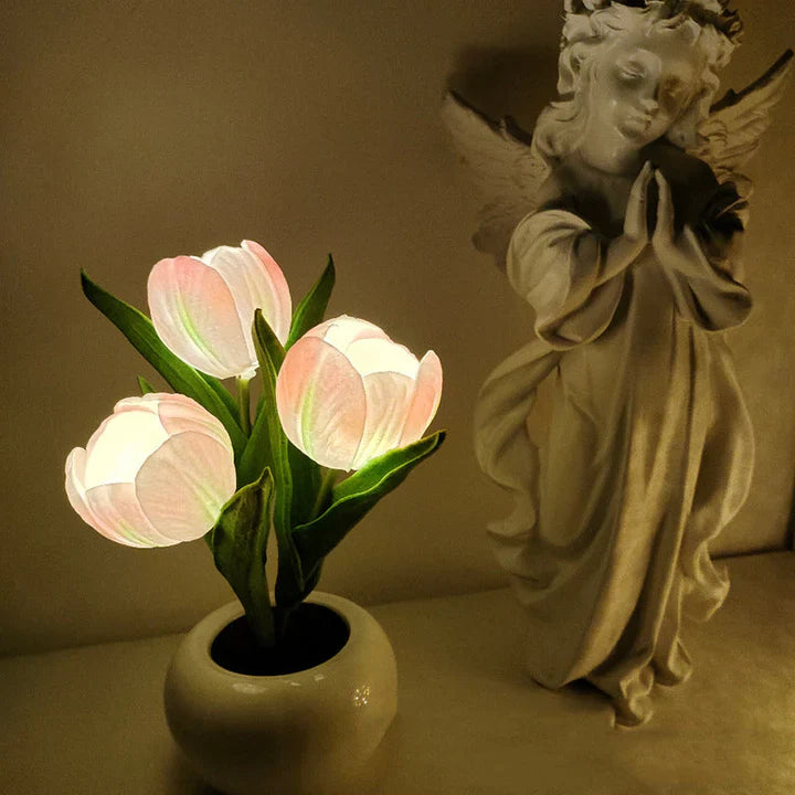 Elegante LED-Tischlampe mit Keramiktopf – Gemütliches Licht