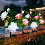 Sonnenblüten Gartenleuchte | Elegantes Lotusdesign | Wetterfest