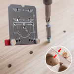 Precision tool for exact hinge drillings