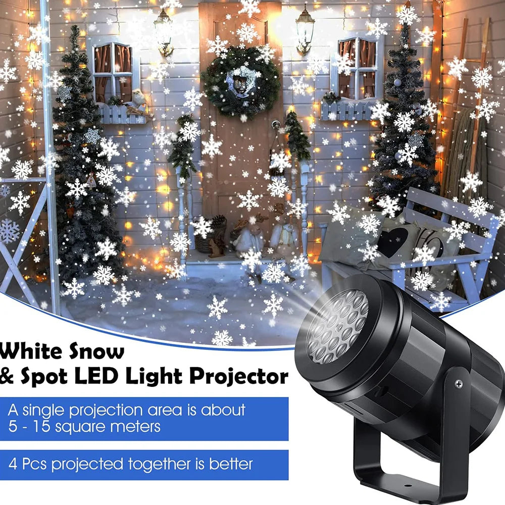 Snowflake Magic LED Projector | USB & Weatherproof